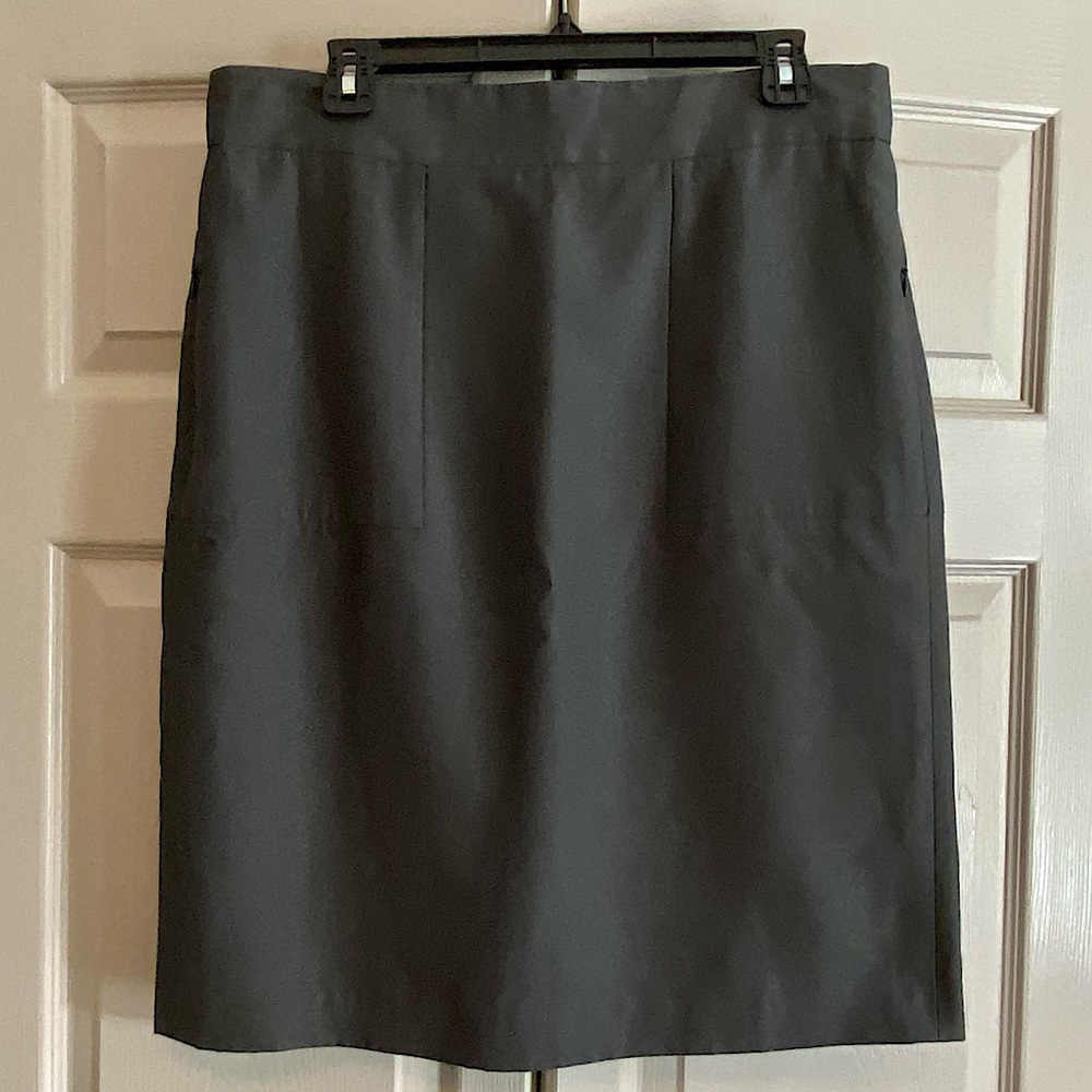 Akris Silk Blend Black Pencil Skirt